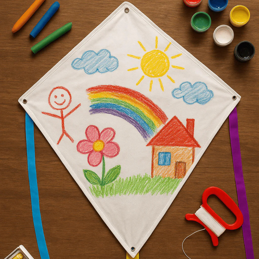 Wikz Ventus MyDesign drage til at tegne på, vist liggende på bord