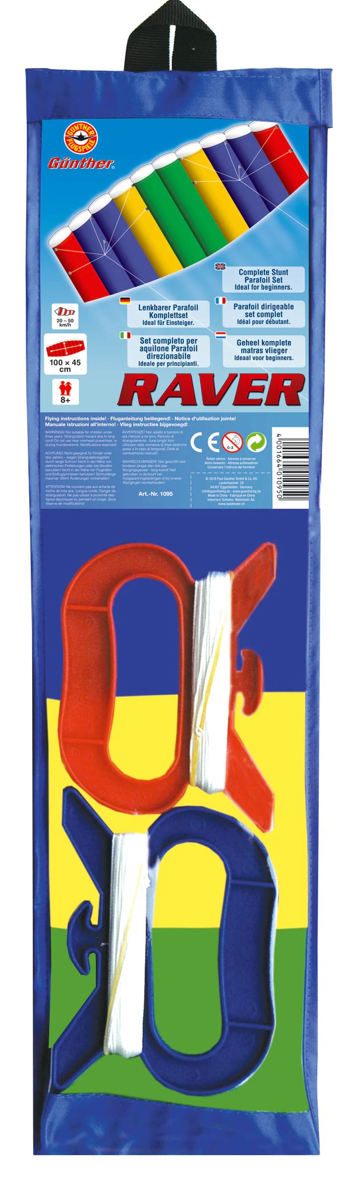 Günther Raver dragen kommer med to liner, så du har fuld kontrol over dragen