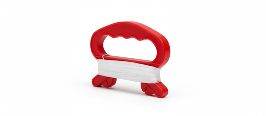 Wikz Håndtag med 30 meter dragesnor i rød, produktfoto på hvid baggrund