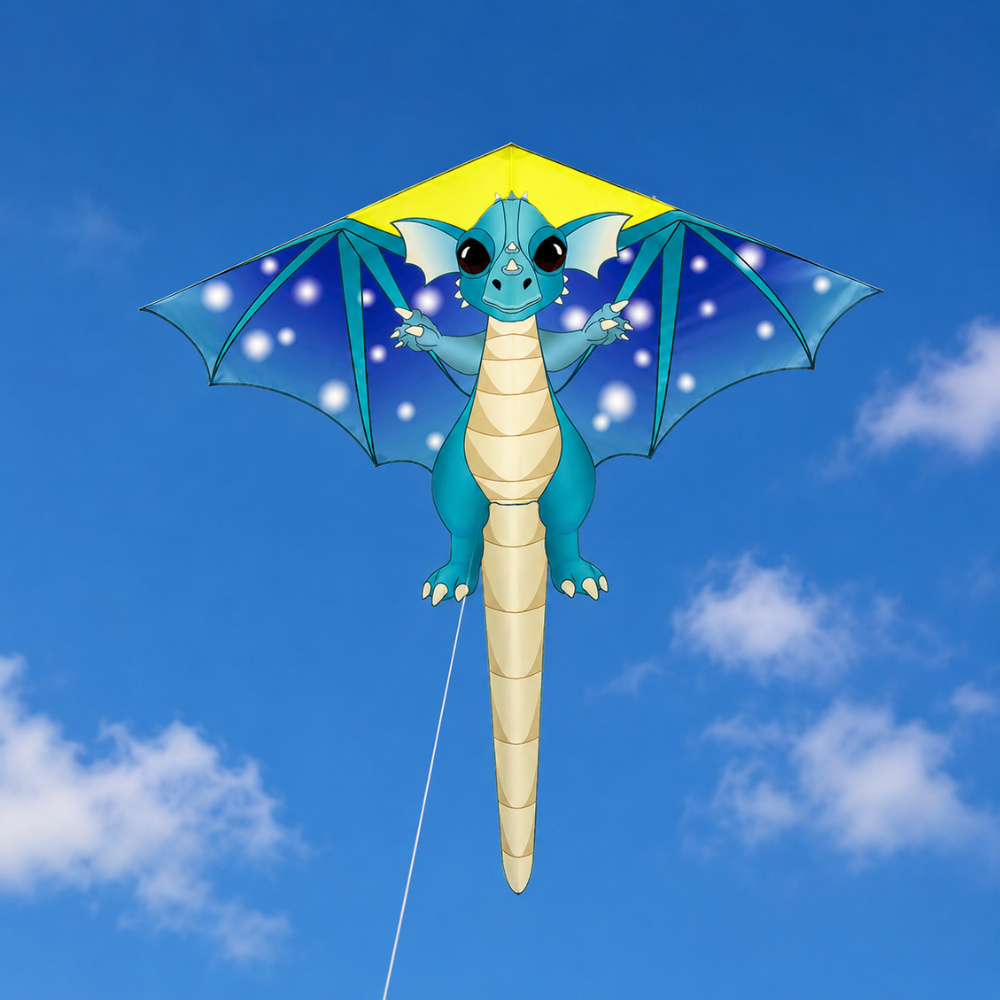 Wikz Fantasy Drage i blå flyver