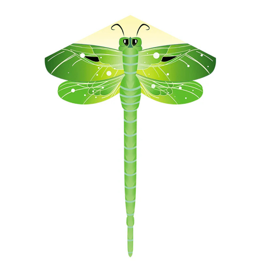 Wikz Guldsmed drage i grøn og gul, vist på hvid baggrund