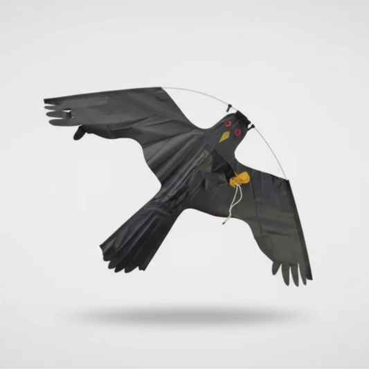 Wikz Mågeskræmmer med glasfiberstang og line i sort, vist på hvid baggrund