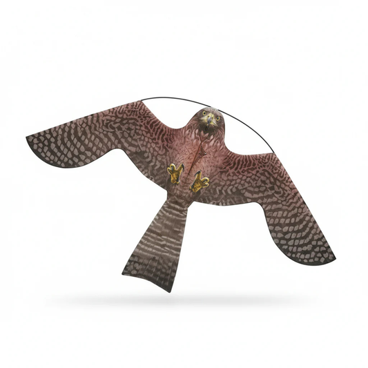 Wikz Ørn Fugleskræmmer Drage i brun naturtro farve, vist på hvid baggrund