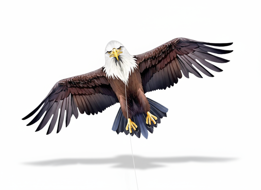 Wikz Ørn Drage i brun naturtro design, vist på hvid baggrund