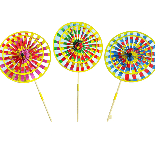 Wikz Twista Colorwheel vindhjul i trefarvet design, vist på hvid baggrund