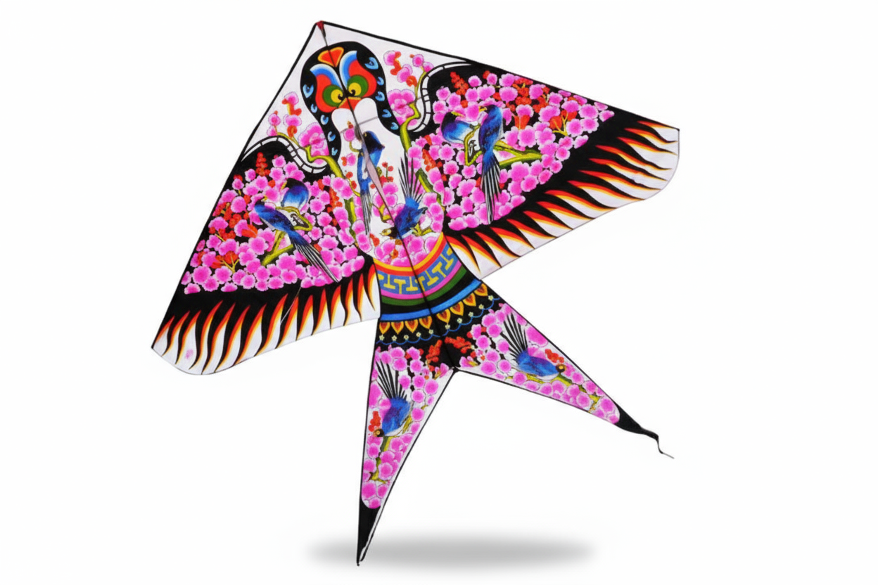 Wikz Weifang Drage i pink og blå farver, vist på hvid baggrund