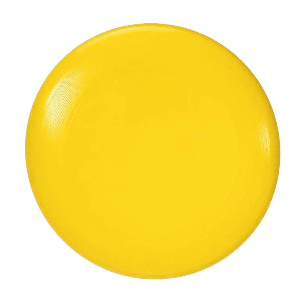 Wikz WindRider Aero frisbee i gul, vist på hvid baggrund