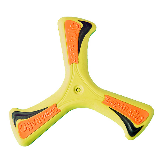 Wikz WindRider EVA boomerang i gul, vist på hvid baggrund